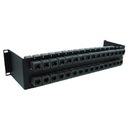 CITEL 19" Patch Panel With Protection, Poe B, 32 Port, Rj45 In/Out, Stand-Off RAK32-POE-B-SO